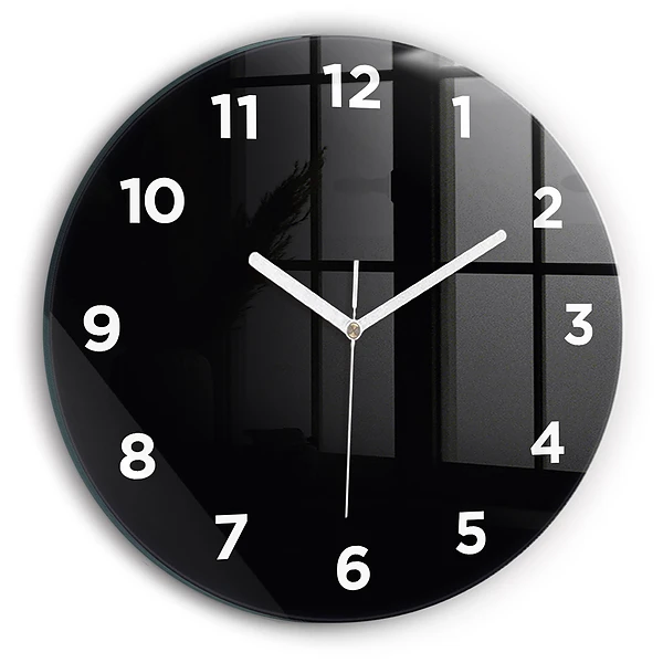 Wanduhr rund Schwarz