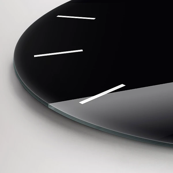Wanduhr rund Schwarz