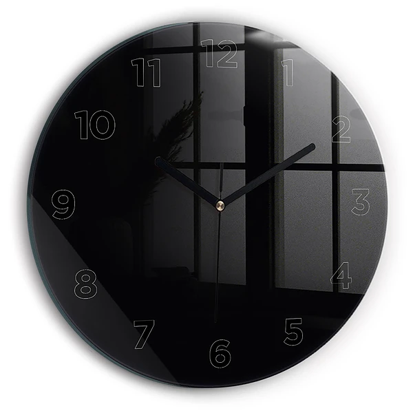 Wanduhr rund Schwarz