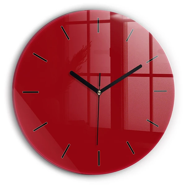 Wanduhr rund Die Farbe Rot