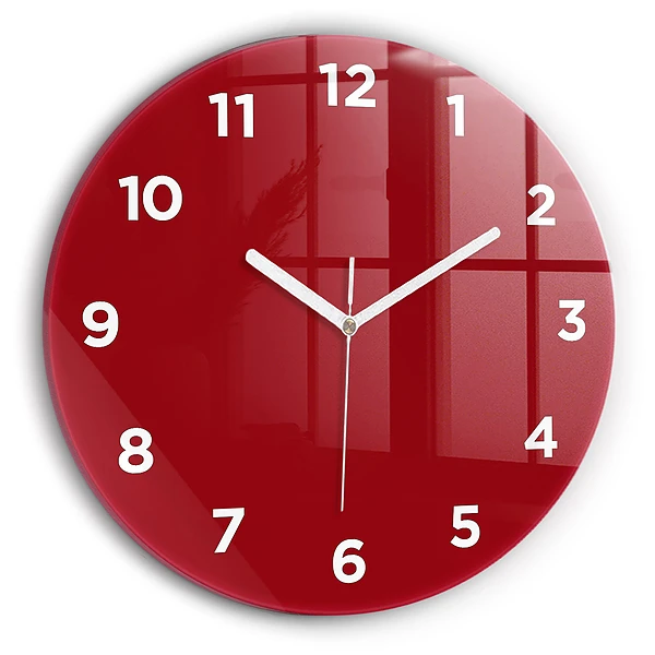 Wanduhr rund Die Farbe Rot
