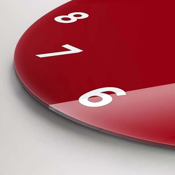 Wanduhr rund Die Farbe Rot