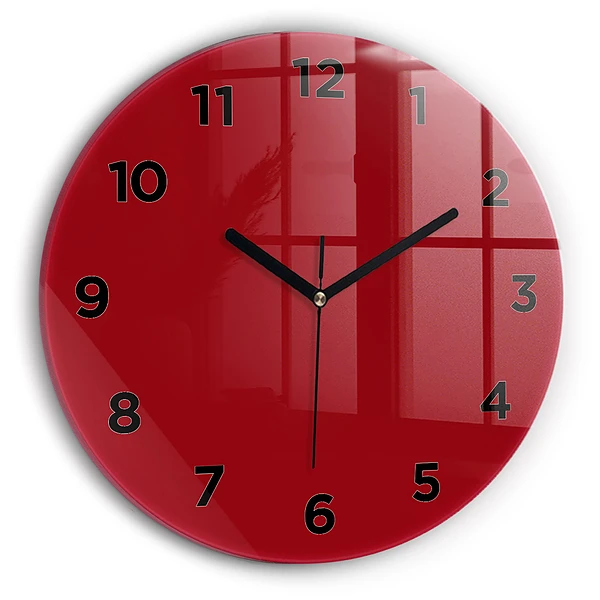 Wanduhr rund Die Farbe Rot