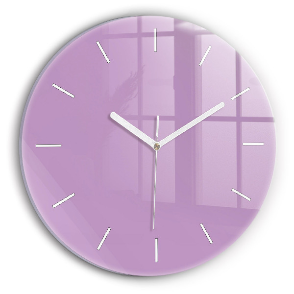 Wanduhr rund Farbe Flieder