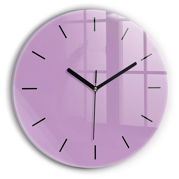 Wanduhr rund Farbe Flieder