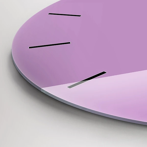 Wanduhr rund Farbe Flieder