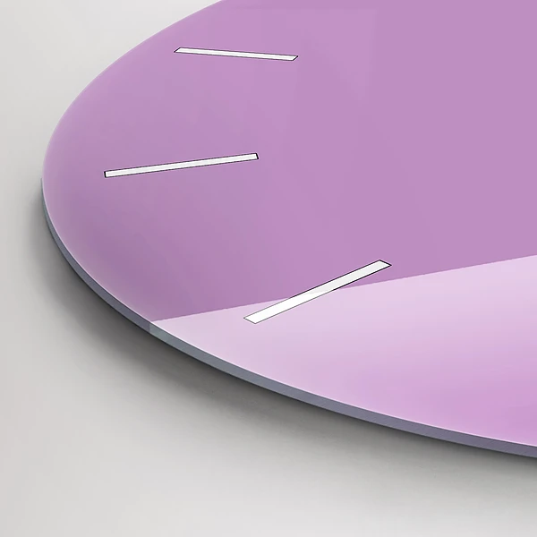 Wanduhr rund Farbe Flieder