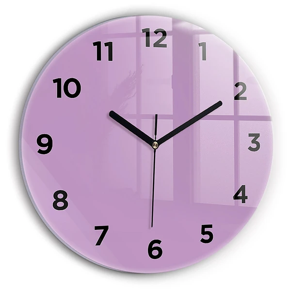 Wanduhr rund Farbe Flieder