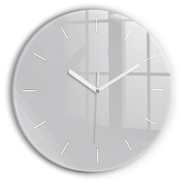 Wanduhr rund mit motiv Farbe hellgrau