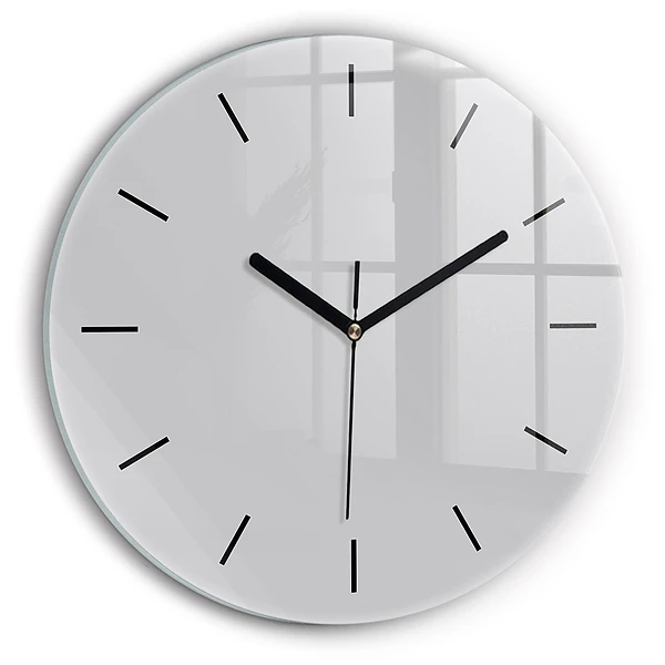 Wanduhr rund mit motiv Farbe hellgrau