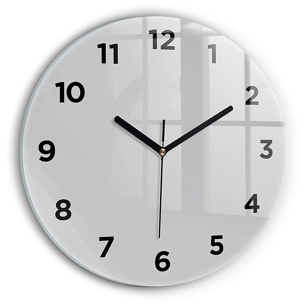 Wanduhr rund mit motiv Farbe hellgrau