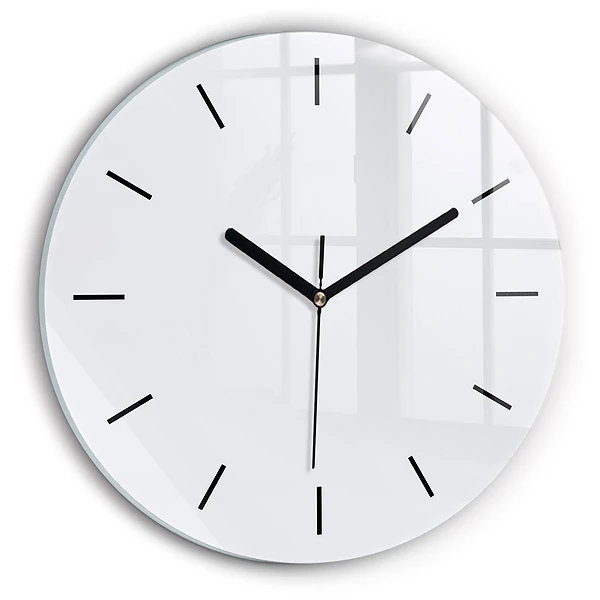 Wanduhr rund mit motiv Farbe dunkelweiß