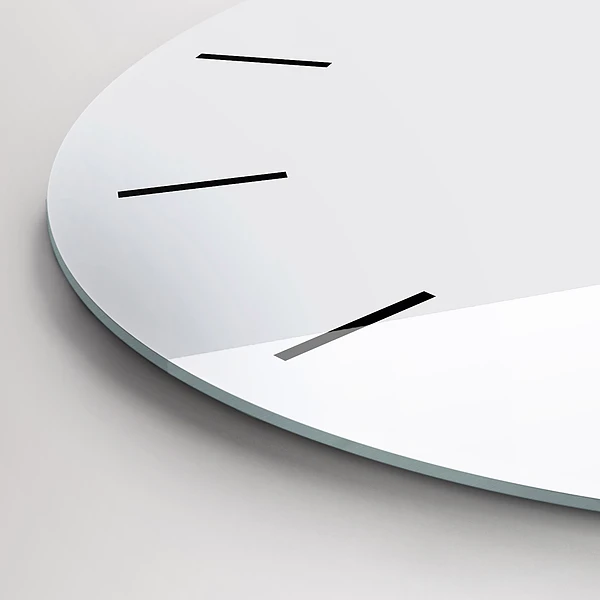 Wanduhr rund mit motiv Farbe dunkelweiß