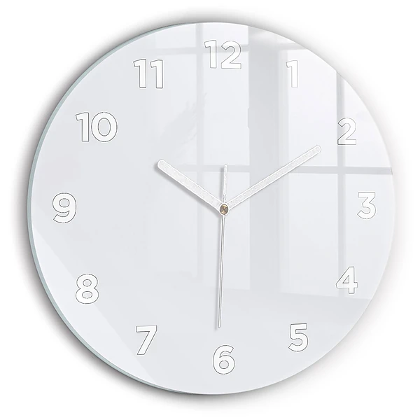 Wanduhr rund mit motiv Farbe dunkelweiß