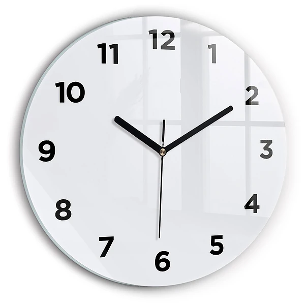 Wanduhr rund mit motiv Farbe dunkelweiß