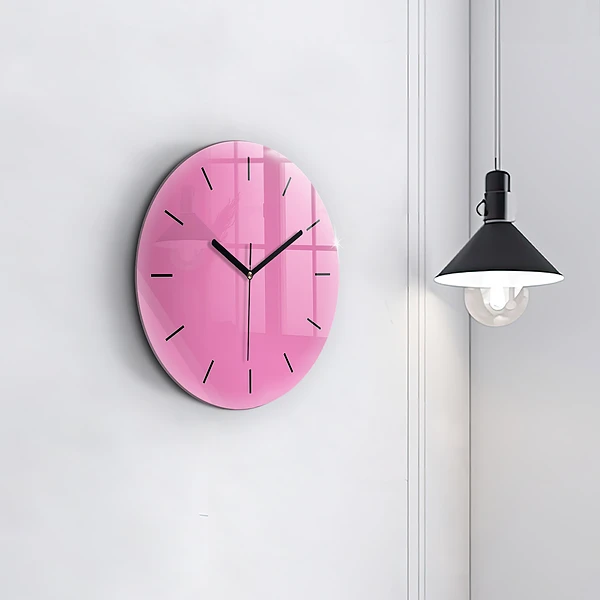 Wanduhr rund Farbe rosa