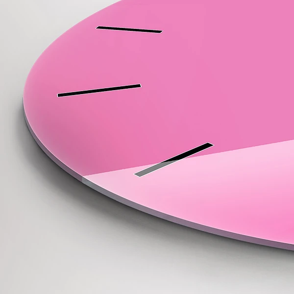 Wanduhr rund Farbe rosa