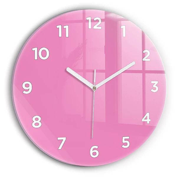 Wanduhr rund Farbe rosa