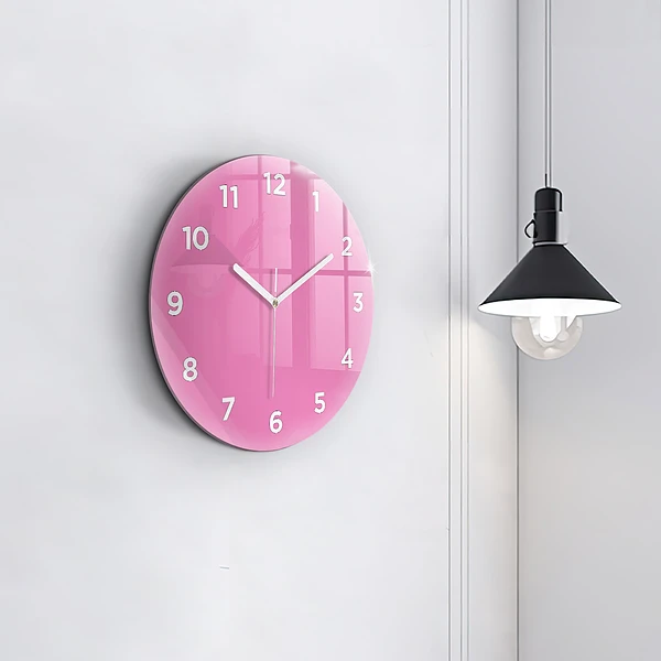 Wanduhr rund Farbe rosa