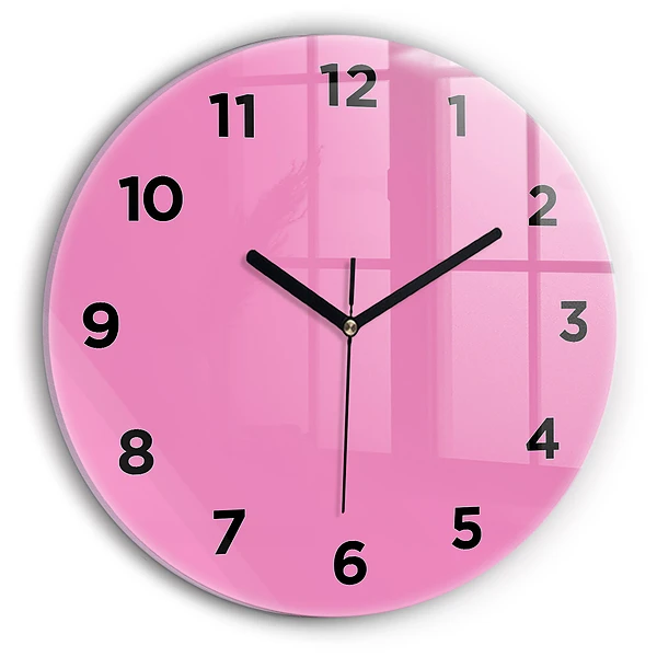 Wanduhr rund Farbe rosa