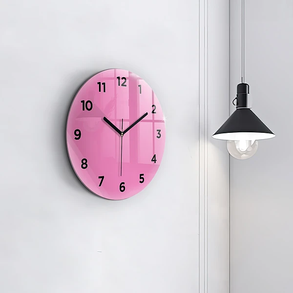 Wanduhr rund Farbe rosa