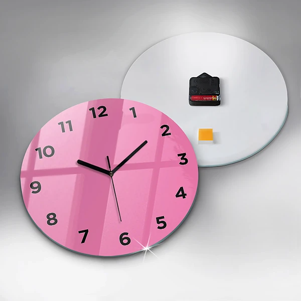 Wanduhr rund Farbe rosa