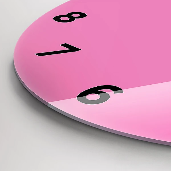 Wanduhr rund Farbe rosa