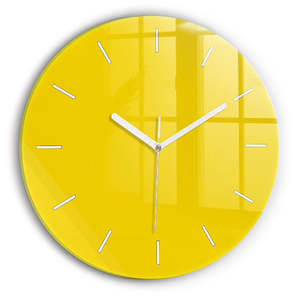 Wanduhr rund Farbe hellgelb