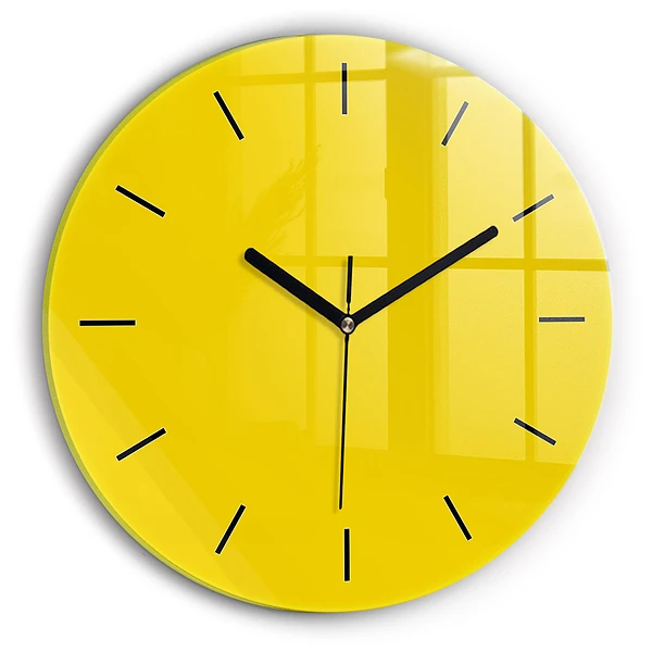 Wanduhr rund Farbe hellgelb