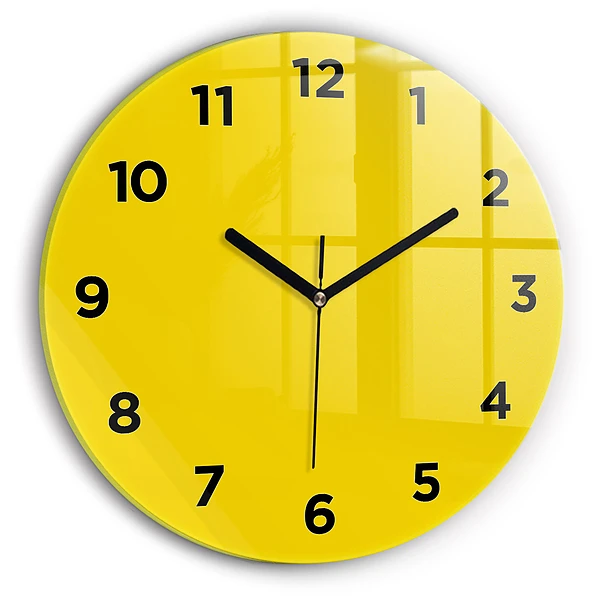 Wanduhr rund Farbe hellgelb