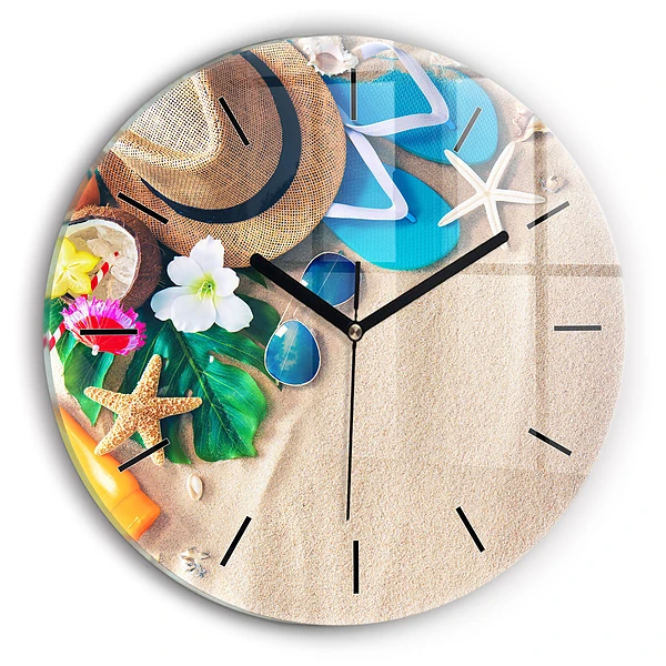 Wanduhr rund mit motiv Ferien-Accessoires