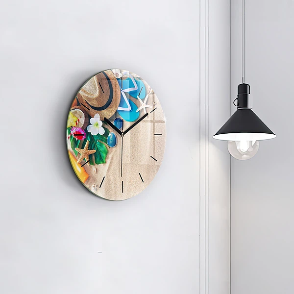 Wanduhr rund mit motiv Ferien-Accessoires