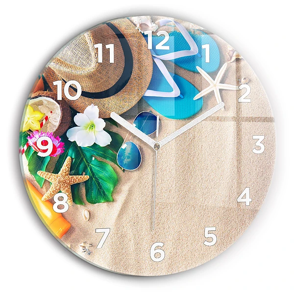 Wanduhr rund mit motiv Ferien-Accessoires