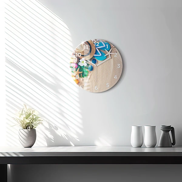 Wanduhr rund mit motiv Ferien-Accessoires