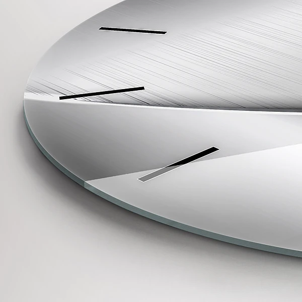 Wanduhr rund mit motiv Silbernes Muster