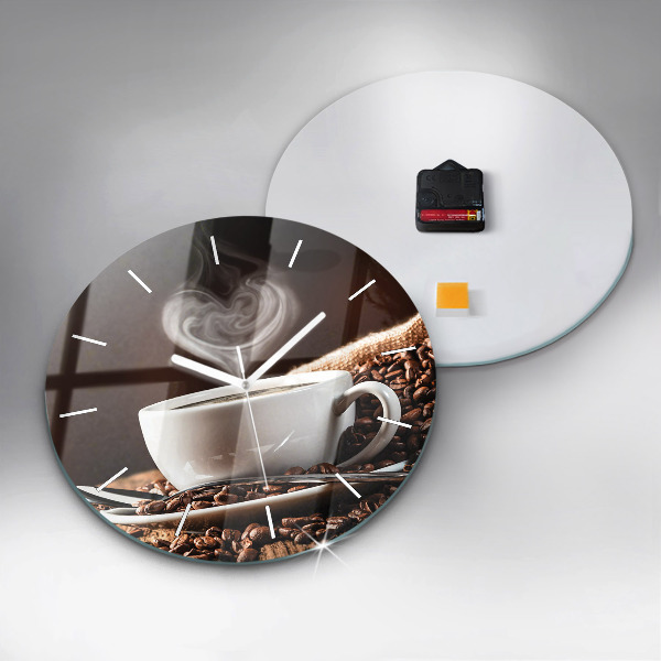 Wanduhr rund mit motiv Kaffeetasse