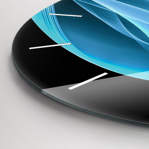 Wanduhr rund mit motiv Blaue Abstraktion