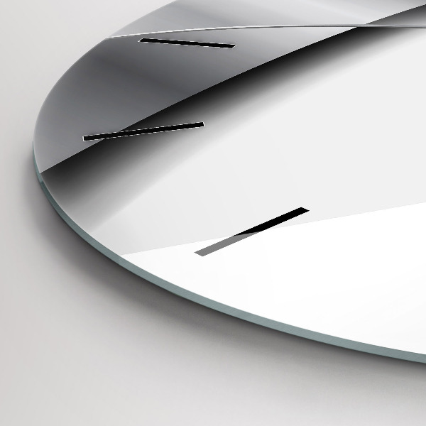 Wanduhr rund mit motiv Silberne Abstraktion