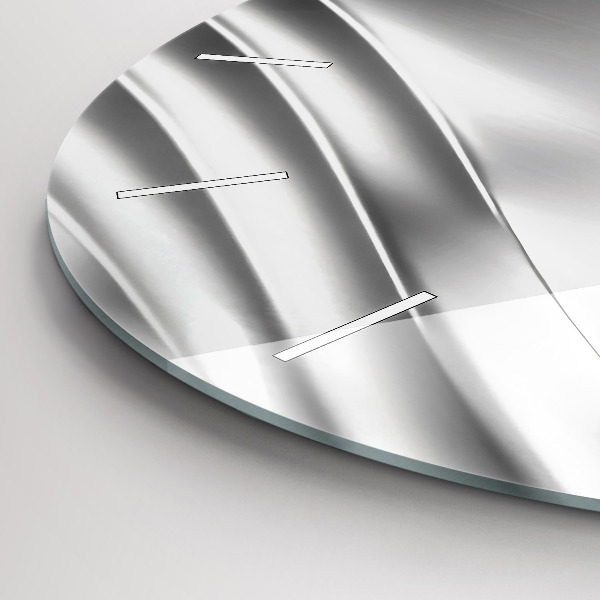 Wanduhr rund mit motiv Silberne Abstraktion