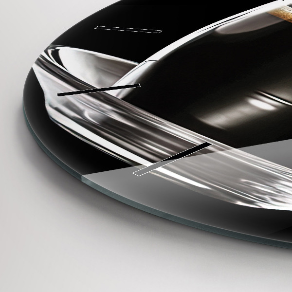 Wanduhr rund Schwarzer Kaffee