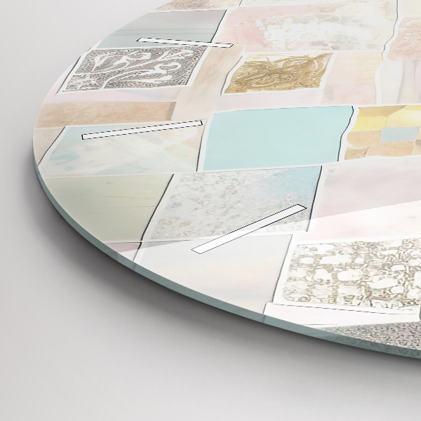 Wanduhr rund Farbige Fliesen