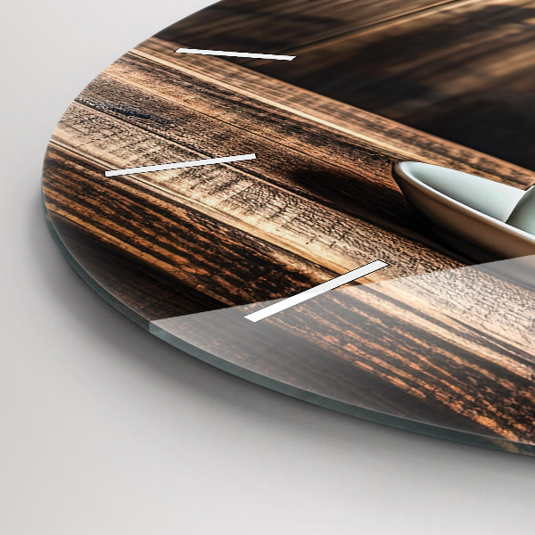 Wanduhr rund mit motiv Tasse Kaffee