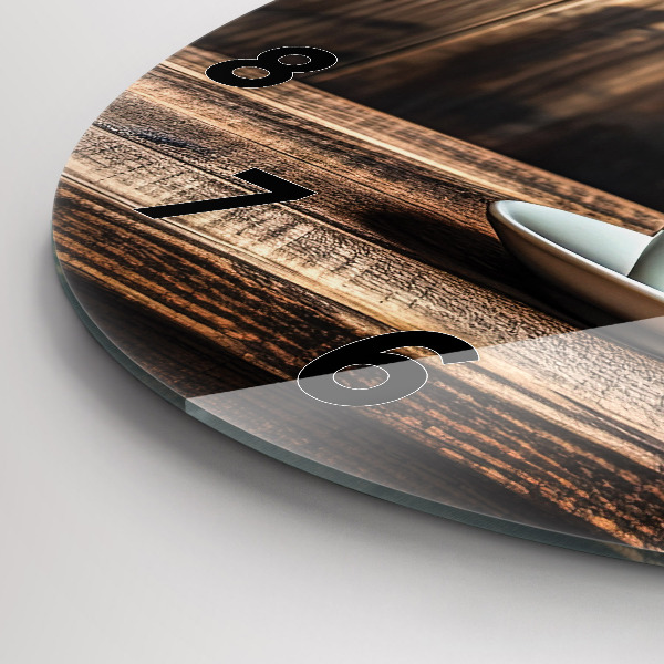 Wanduhr rund mit motiv Tasse Kaffee