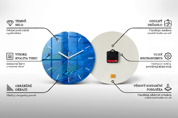 Wanduhr rund mit motiv Goldener Marmor