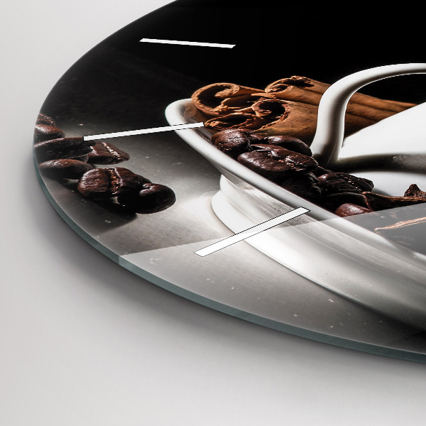 Wanduhr glas rund Kaffeetasse