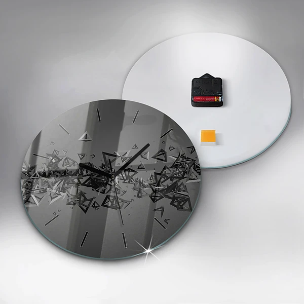 Wanduhr glas rund Abstraktion