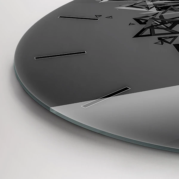 Wanduhr glas rund Abstraktion