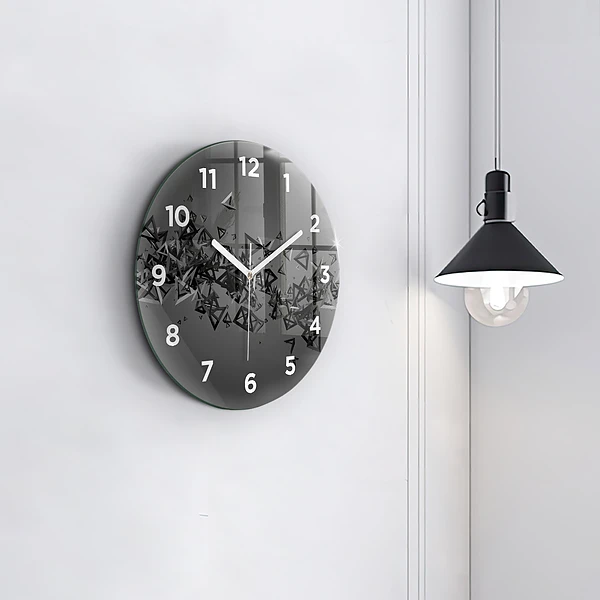 Wanduhr glas rund Abstraktion