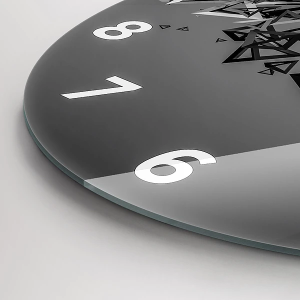 Wanduhr glas rund Abstraktion