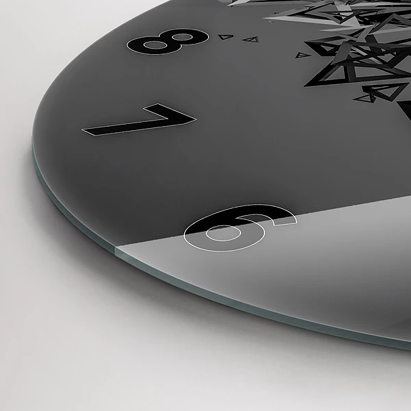 Wanduhr glas rund Abstraktion
